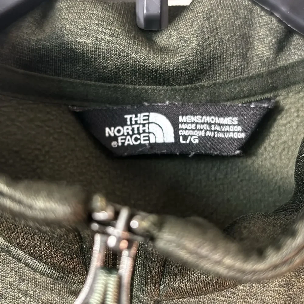The North Face 1/4 zip dark green Sweater Jacket Mens large. Hiking PNW Outdoors